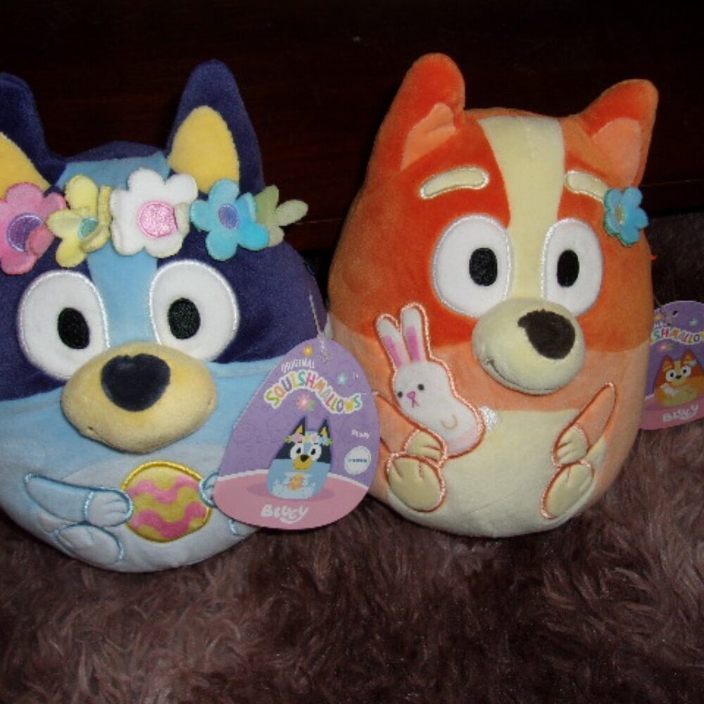 Bundle Squishmallow Bluey Easter Bluey & Bingo New